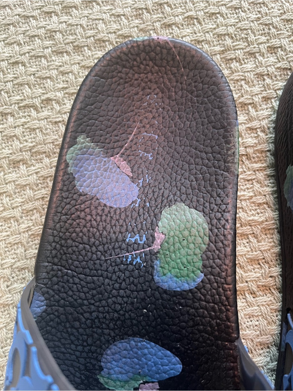 Coach Black Slides with Blue Logo Strap - Picture 5 of 6
